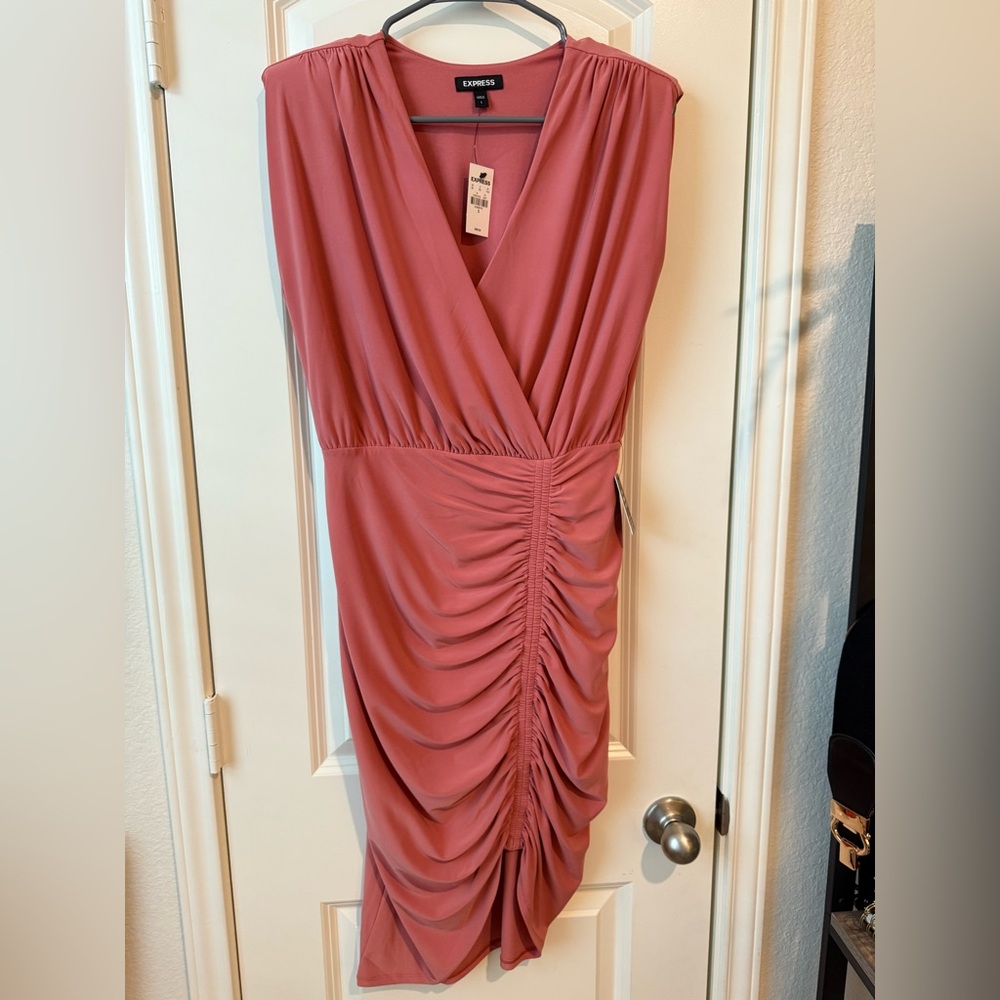 Express Women's Ruched Midi Dress